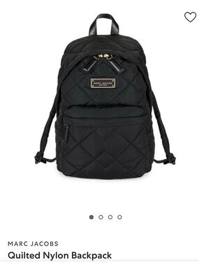 Marc Jacobs Black Quilted Nylon Backpack